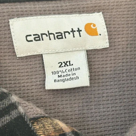 EUC Carhartt Youngstown Waffle Thermal-Lined
Flannel Plaid Shirt Jacket - Picture 3 of 6